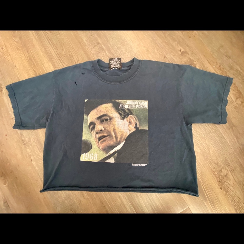 Vintage Johnny Cash Crop T Shirt M